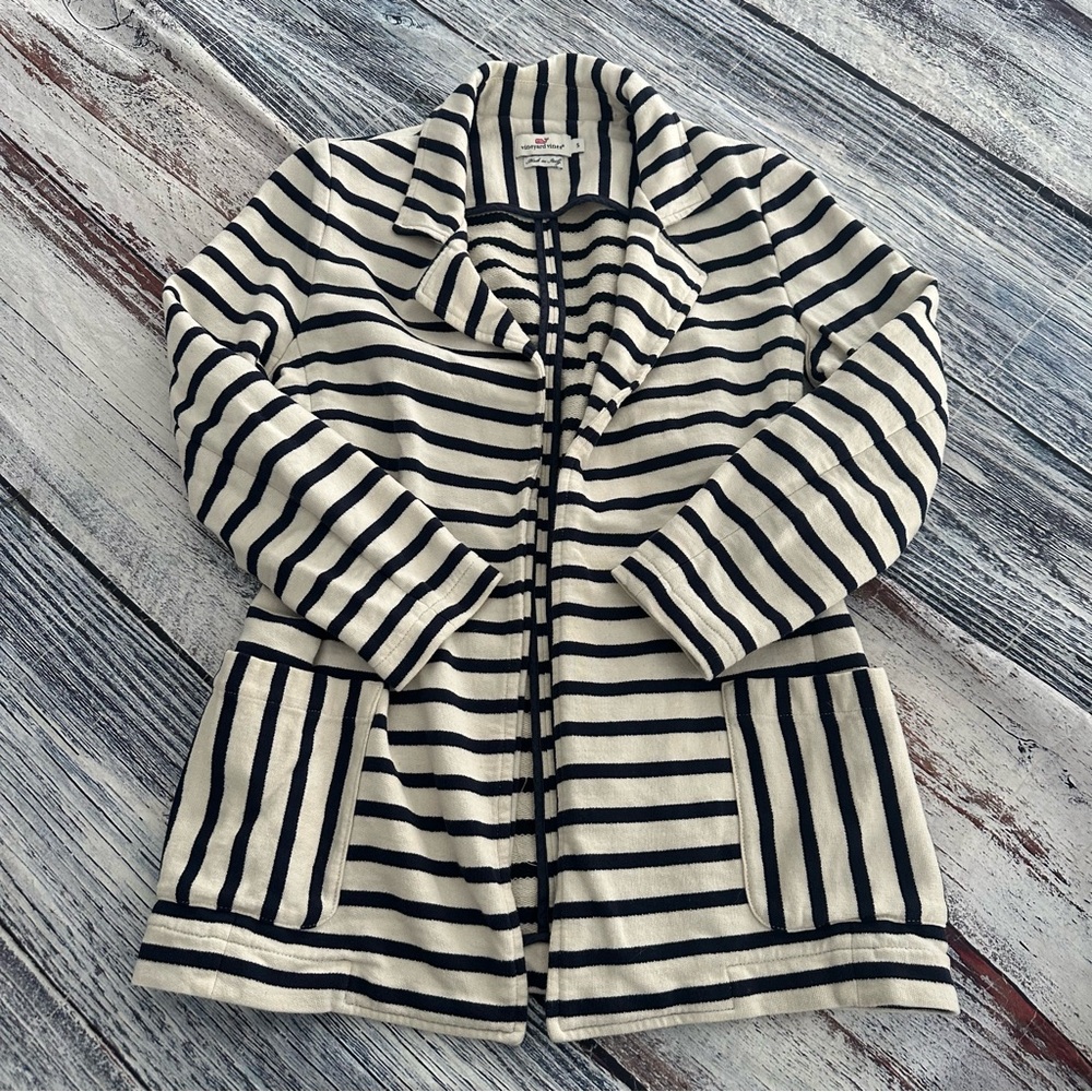 Vineyard Vines Striped Women's Blazer- Navy and White - Picture 2 of 8